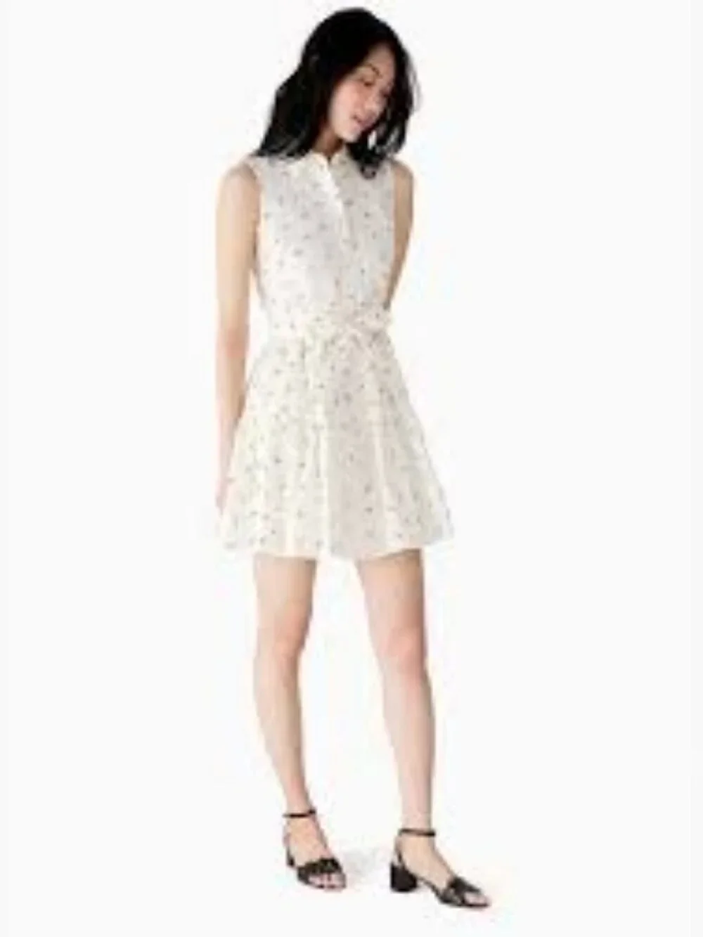Kate Spade New York Bees Cream Belted Shirt Dress With Pockets Size XL